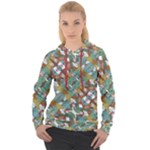 Multicolored Collage Print Pattern Mosaic Women s Overhead Hoodie