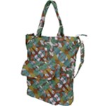 Multicolored Collage Print Pattern Mosaic Shoulder Tote Bag