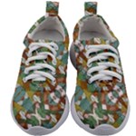 Multicolored Collage Print Pattern Mosaic Kids Athletic Shoes