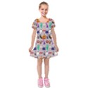 Kids  Short Sleeve Velvet Dress 