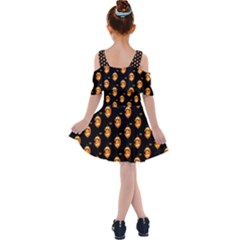 Kids  Shoulder Cutout Chiffon Dress 