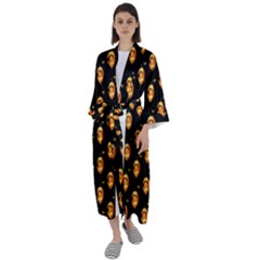 Maxi Satin Kimono 