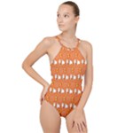 Halloween High Neck One Piece Swimsuit