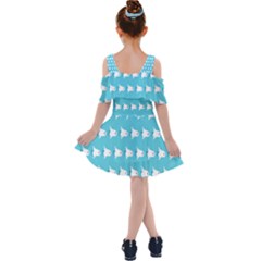 Kids  Shoulder Cutout Chiffon Dress 