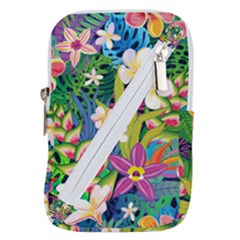 Colorful Floral Pattern Belt Pouch Bag (Large) from ArtsNow.com