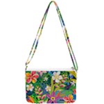 Colorful Floral Pattern Double Gusset Crossbody Bag