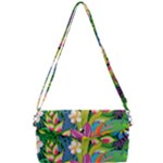 Colorful Floral Pattern Removable Strap Clutch Bag