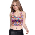 Colourful Funny Pattern Racer Back Crop Top