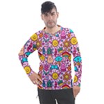 Colourful Funny Pattern Men s Pique Long Sleeve Tee
