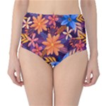 Colourful Print 5 Classic High-Waist Bikini Bottoms