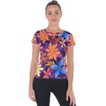 Colourful Print 5 Short Sleeve Sports Top 