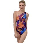 Colourful Print 5 To One Side Swimsuit