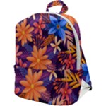 Colourful Print 5 Zip Up Backpack