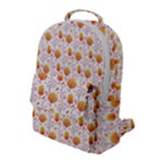 Orange Pink Tree Pattern Flap Pocket Backpack (Large)