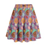 Nuts And Mushroom Pattern High Waist Skirt