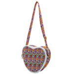 Nuts And Mushroom Pattern Heart Shoulder Bag