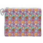 Nuts And Mushroom Pattern Canvas Cosmetic Bag (XXL)