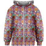 Nuts And Mushroom Pattern Kids  Zipper Hoodie Without Drawstring