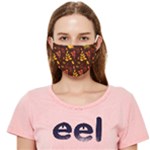 Yellow Green Orange Leaf Pattern Cloth Face Mask (Adult)