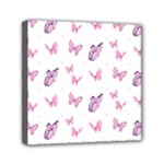 Pink Purple Butterfly Mini Canvas 6  x 6  (Stretched)