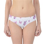 Pink Purple Butterfly Hipster Bikini Bottoms