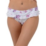 Pink Purple Butterfly Frill Bikini Bottom