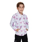 Pink Purple Butterfly Kids  Windbreaker