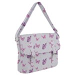 Pink Purple Butterfly Buckle Messenger Bag