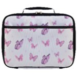 Pink Purple Butterfly Full Print Lunch Bag