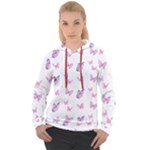 Pink Purple Butterfly Women s Overhead Hoodie