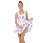 Pink Purple Butterfly Inside Out Casual Dress