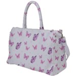 Pink Purple Butterfly Duffel Travel Bag