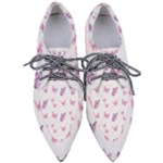 Pink Purple Butterfly Pointed Oxford Shoes