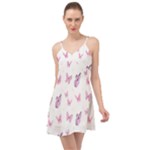 Pink Purple Butterfly Summer Time Chiffon Dress