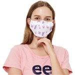 Pink Purple Butterfly Fitted Cloth Face Mask (Adult)