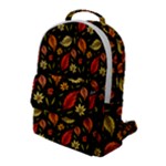 Golden Orange Leaves Flap Pocket Backpack (Large)