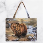 Bear In Water Medium Tote Bag