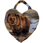 Bear In Water Giant Heart Shaped Tote