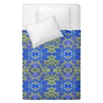 Gold And Blue Fancy Ornate Pattern Duvet Cover Double Side (Single Size)