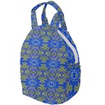 Gold And Blue Fancy Ornate Pattern Travel Backpacks