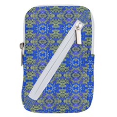 Gold And Blue Fancy Ornate Pattern Belt Pouch Bag (Small) from ArtsNow.com