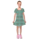 Kids  Short Sleeve Velvet Dress 