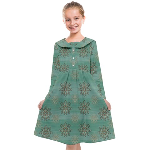 Beautiful Flowers Of Wood In The Starry Night Kids  Midi Sailor Dress from ArtsNow.com