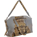 Salvo Palace Exterior View, Montevideo, Uruguay Canvas Crossbody Bag