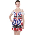 Womens March Ruffle Cut Out Chiffon Playsuit