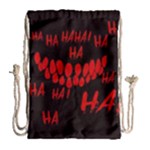 Demonic Laugh, Spooky red teeth monster in dark, Horror theme Drawstring Bag (Large)