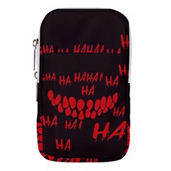 Demonic Laugh, Spooky red teeth monster in dark, Horror theme Waist Pouch (Large) from ArtsNow.com