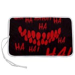 Demonic Laugh, Spooky red teeth monster in dark, Horror theme Pen Storage Case (M)