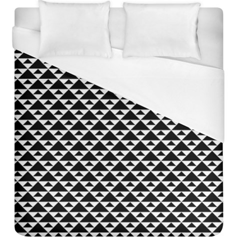 Black and white Triangles pattern, geometric Duvet Cover (King Size) from ArtsNow.com