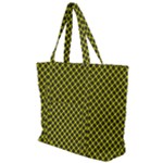 Cute yellow tartan pattern, classic buffalo plaid theme Zip Up Canvas Bag